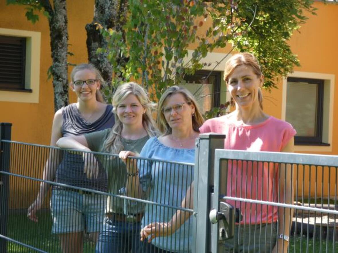 Raupennest:Kathrin Lerpscher (Gruppenleitung), Katrin Huber, Sylvia Oehme, Selina Trojan (Erzieherinnen)