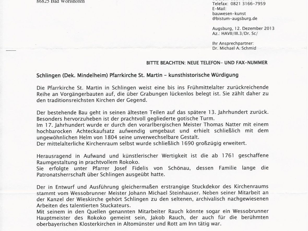 Kunsthistorische Würdigung Kirche St  Martin Schlingen  (2)