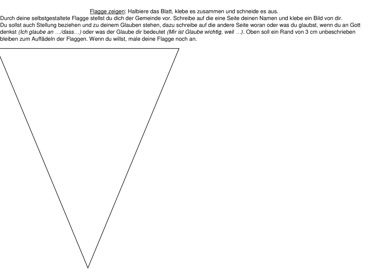 Vorstellungs-Flagge