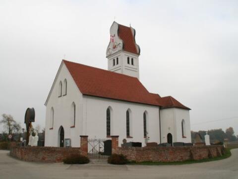 Pfarrkirche St. Martin, Unterbernbach, Aussenansicht