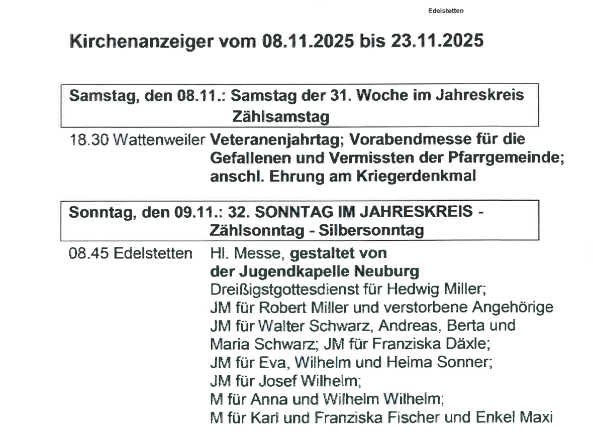 KA vom 08.11. - 23.11.2025